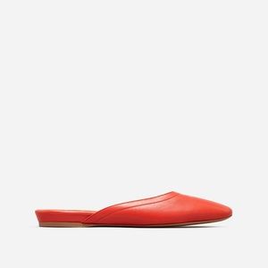 Everlane Red Italian Leather Day Mule Shoes Size 6